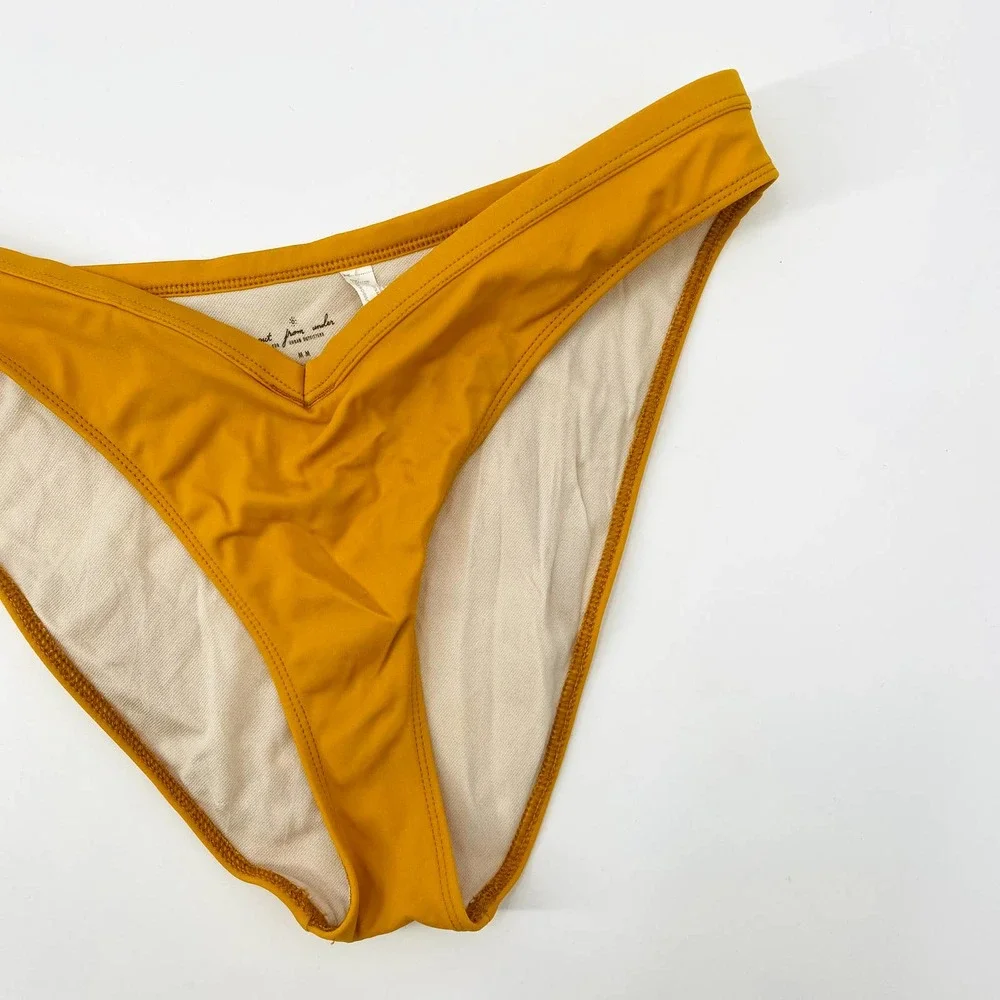 Urban Outfitters out from under M yellow v front bikini bottoms PRICE FIRM - Picture 2 of 5